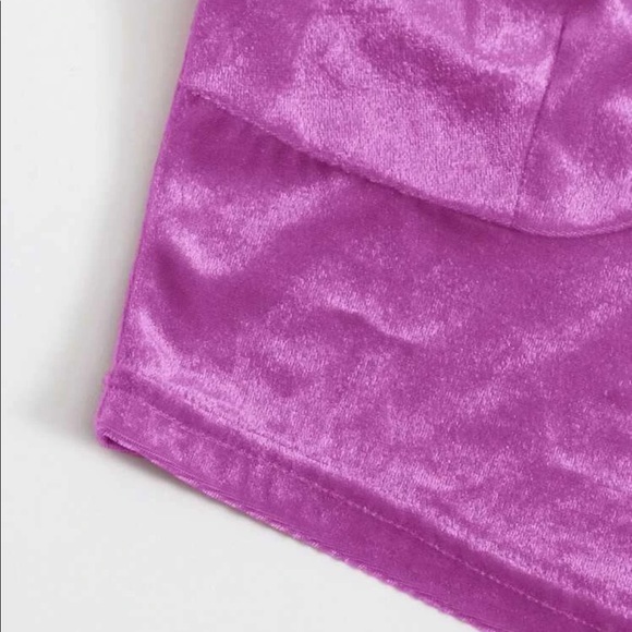 Velour soft lace cami crop top size XL - Picture 5 of 5